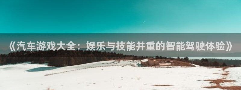 《汽车游戏大全：娱乐与技能并重的智能驾驶体验》